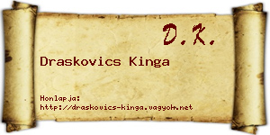 Draskovics Kinga névjegykártya